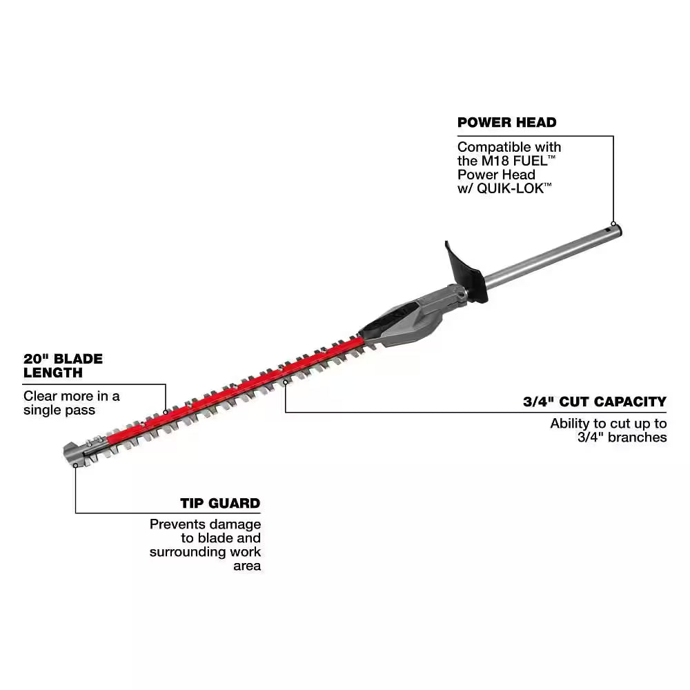 M18 FUEL QUIK-LOK Hedge Trimmer Attachment (Tool-Only)