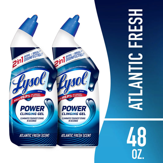 Power Toilet Bowl Cleaner Gel, Cleaning, Disinfecting and Stain Removal, 24 Oz, Pack of 2