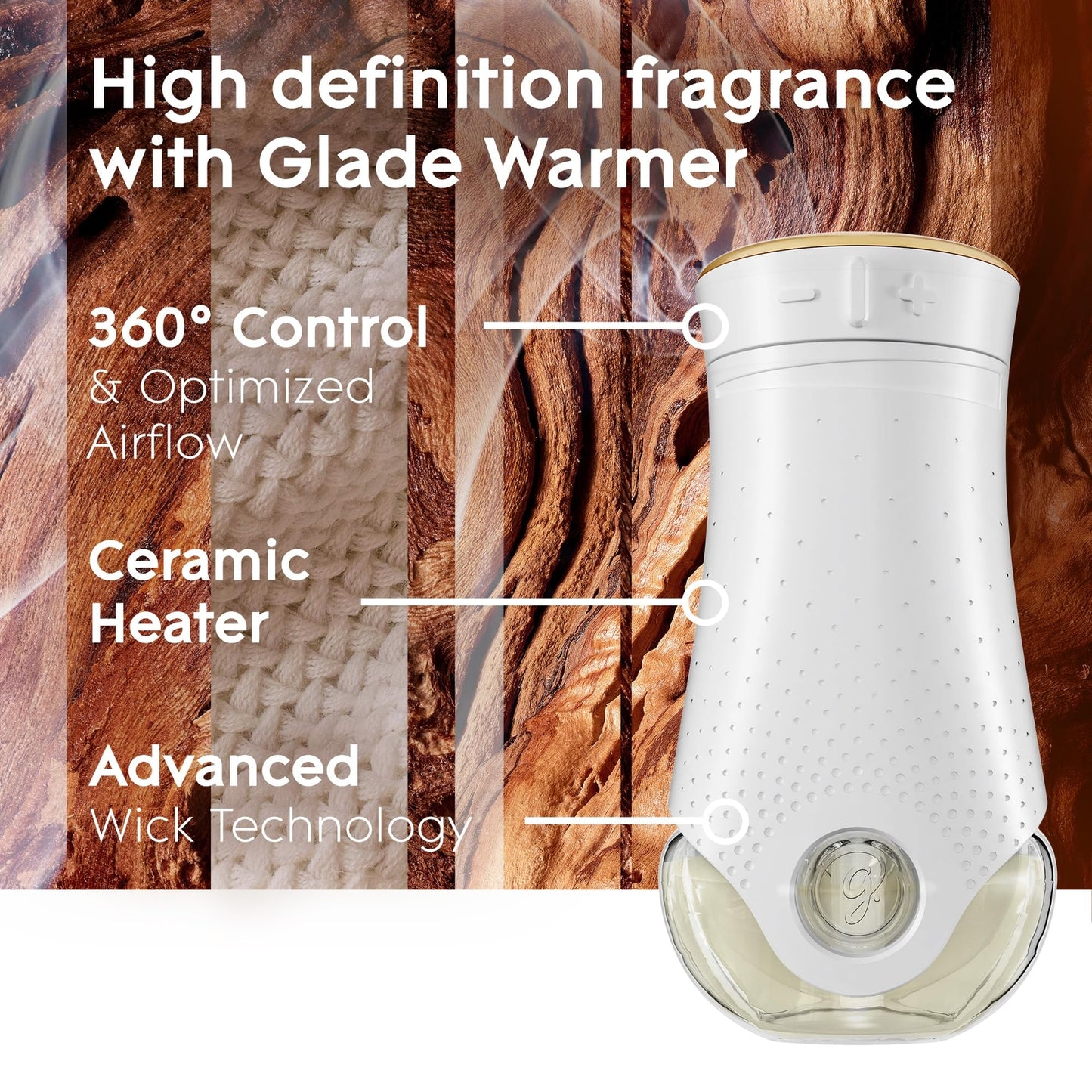 Glade Cashmere Woods Plugins Air Freshener Refill Pack of 5 0.67 Fl Oz