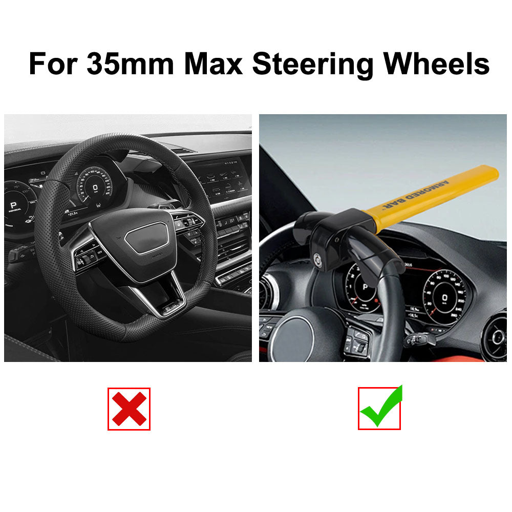 Car Accessories With Keys Security Car Locks Automobile Steering Lock Protection T-Locks Anti-Theft Car Steering Wheel Lock