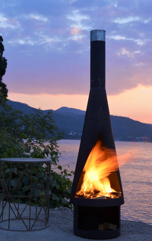 Zaymar 56.1" H Iron Wood Burning Outdoor Chiminea