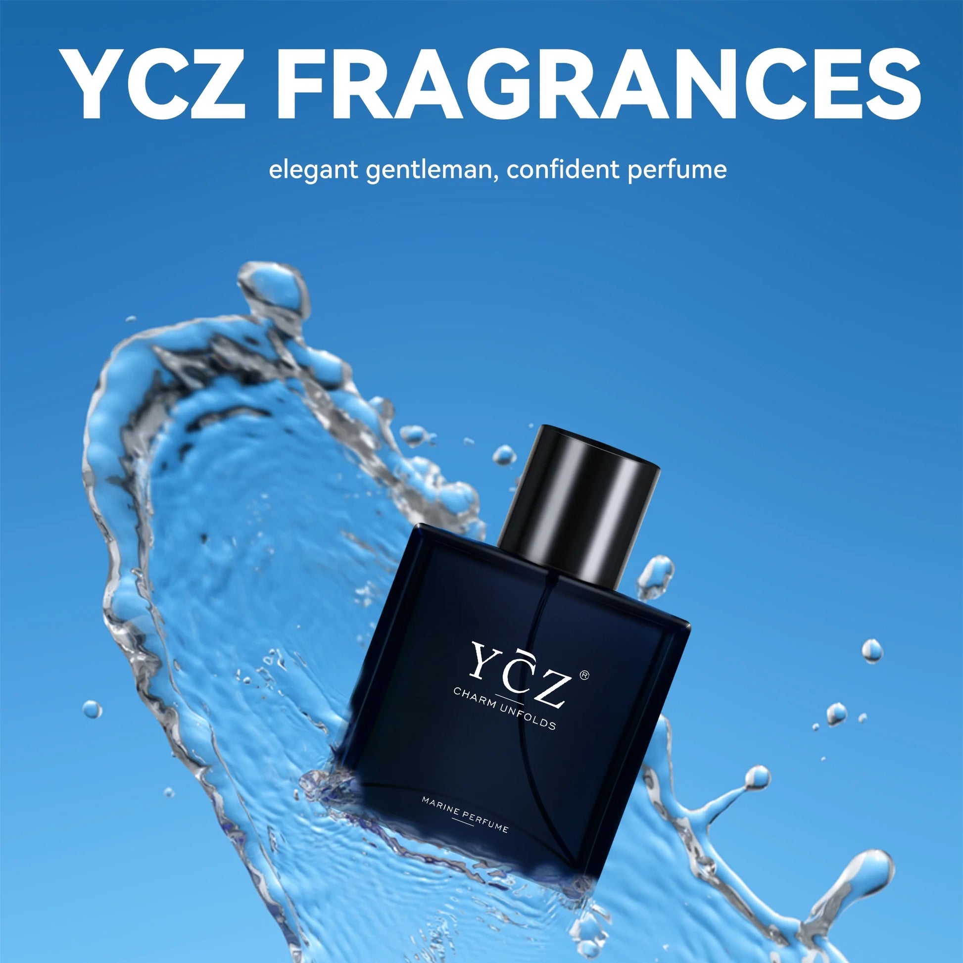 Charm Unfolds Marine Perfume for Men, 1.7 Oz. Long Lasting Eau De Parfum Cologne for Men, Oriental Woody Fragrance - Ideal Special Occasions, Making It the Ideal Gentlemen’S Gift (2-Pack).