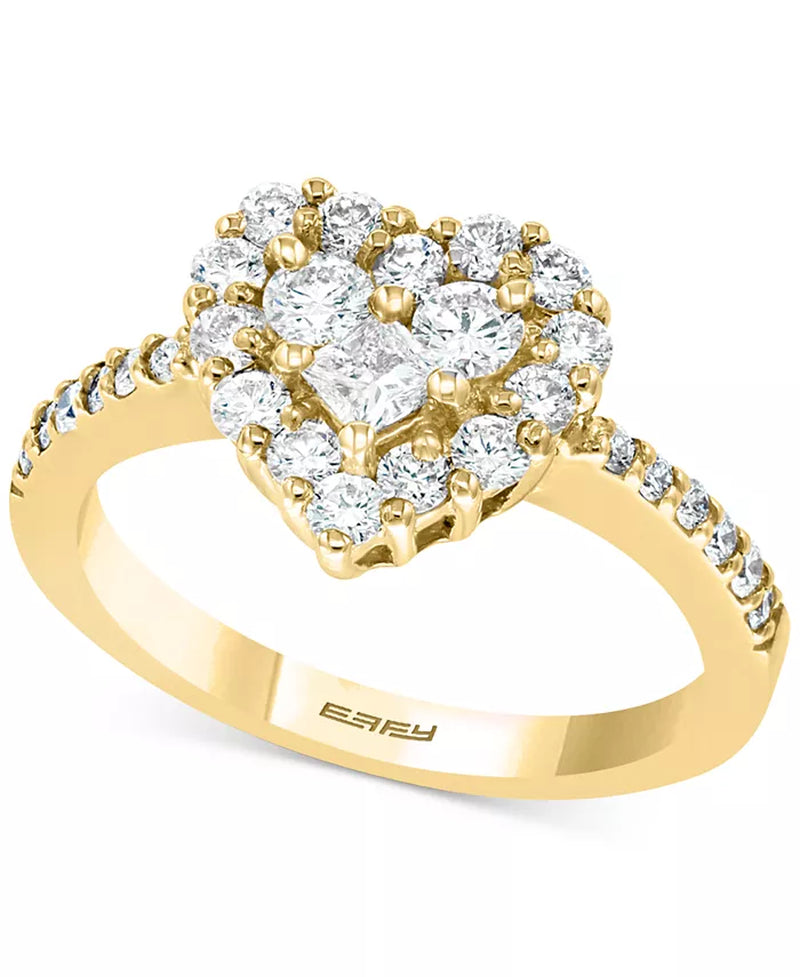 EFFYÂ® Diamond Heart Ring (9/10 Ct. T.W.) in 14K Yellow Gold