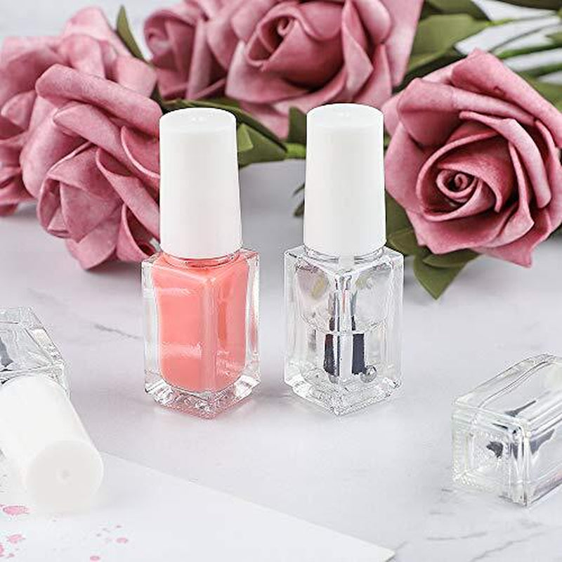 20 Pack 5Ml Empty Nail Polish Glass Bottles with Brush Cap for Nail Art