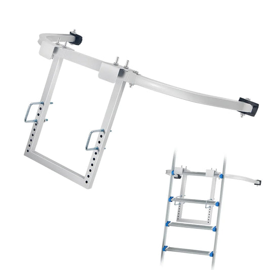Ladder Stabilizer for Roof Gutter Roof Ladder Accessories Wing Span Wall Ladder Standoff, Wheel Heavy Duty Steel Ladder Roof Hook