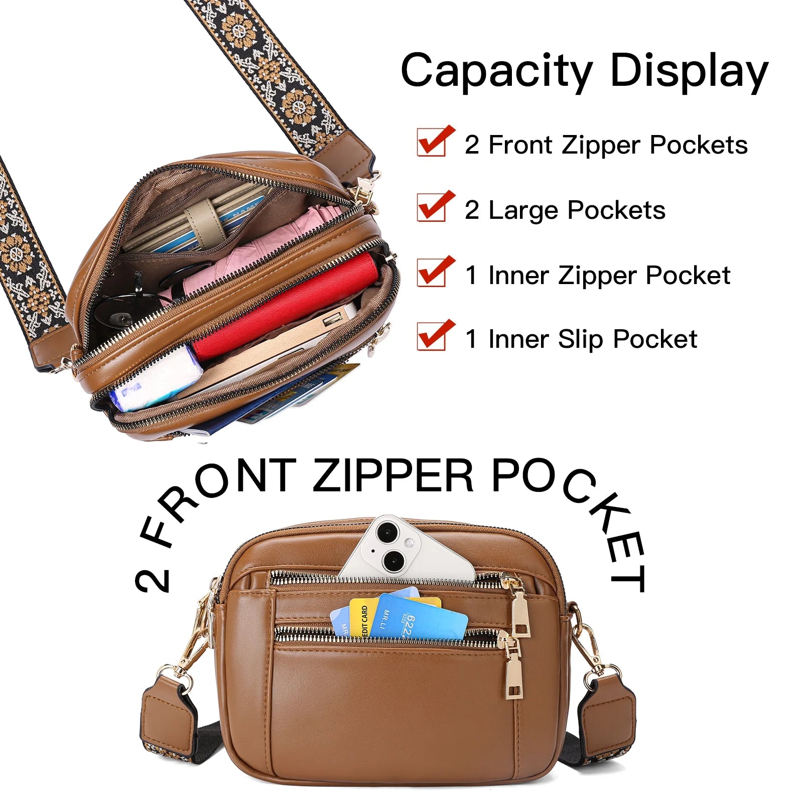 Cross Body Purses for Women Crossbody Bag, Small Crossbody Purses Leather Cross Body Bags Trendy Shoulder Handbags