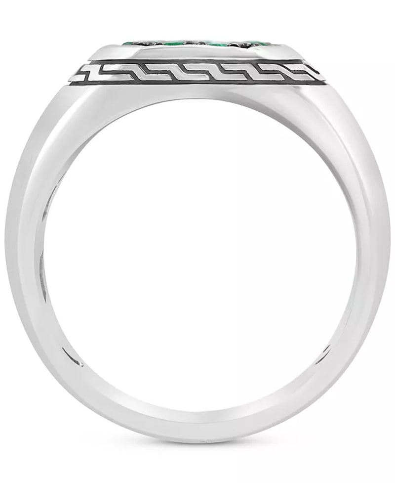 EFFYÂ® Men'S Emerald (3/4 Ct. T.W.) Cluster Ring in Sterling Silver