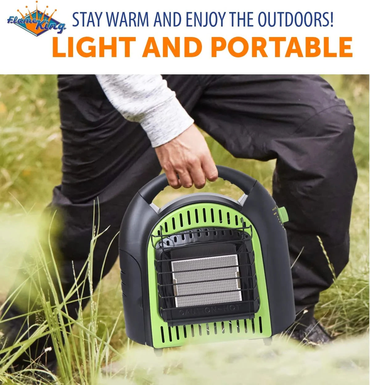 10,000 BTU Propane Space Radiant Portable Heater for Camping & Ice Fishing