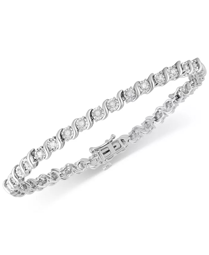Diamond Bracelet (1/2 Ct. T.W.) in Sterling Silver or Gold-Plated Sterling Silver