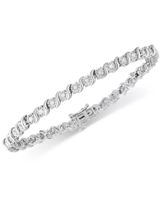 Diamond Bracelet (1/2 Ct. T.W.) in Sterling Silver or Gold-Plated Sterling Silver