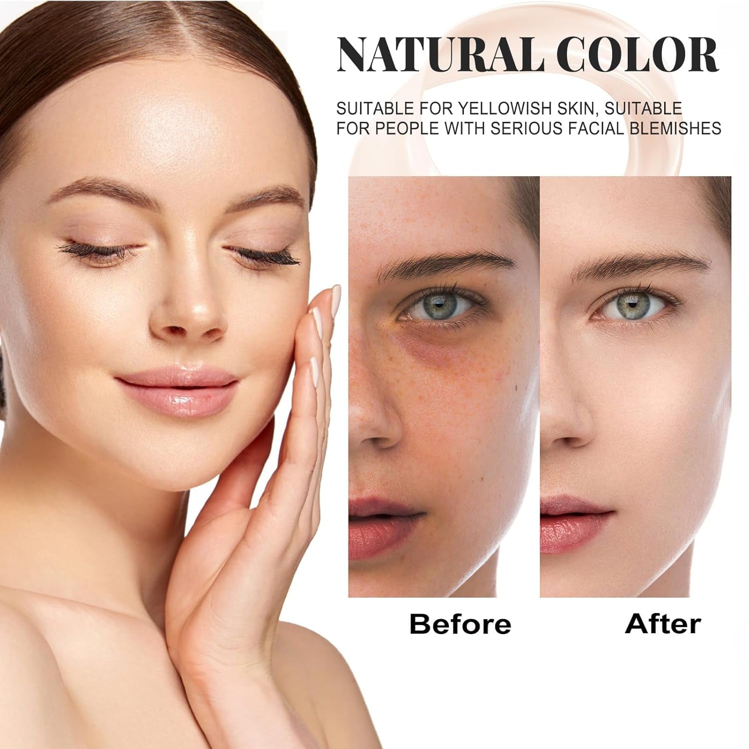 Carla Secret Concealer Palette, Carla Secret Cream Blush Palette, Carla Secret Makeup, Skin-Friendly and Brightens the Complexion (Concealer&Blush #02)