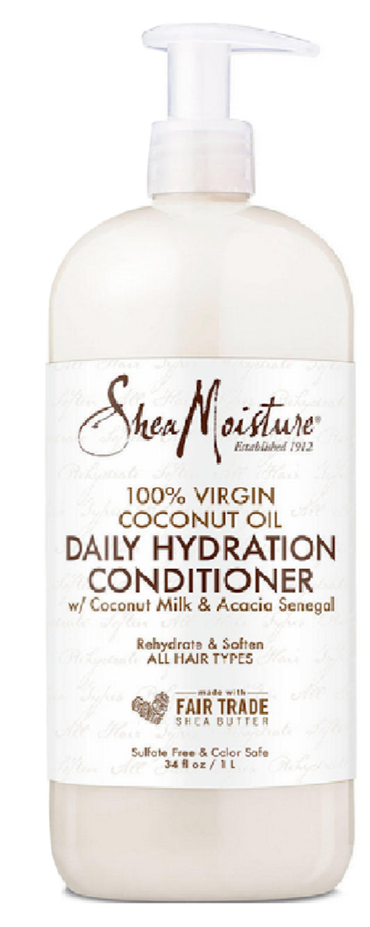 Shea Moisture 100% Virgin Coconut Oil Daily Hydration Shampoo & Conditioner 34Oz
