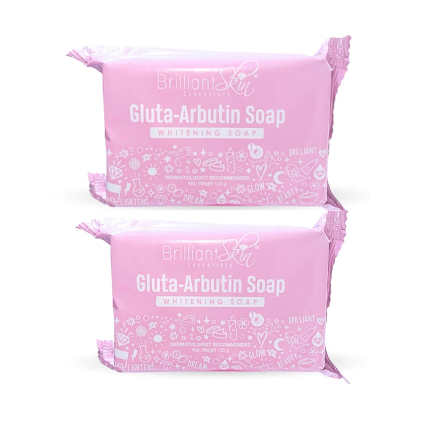 Brilliant Skin Gluta - Arbutin Soap Bar Size 135G (Pack of 2)