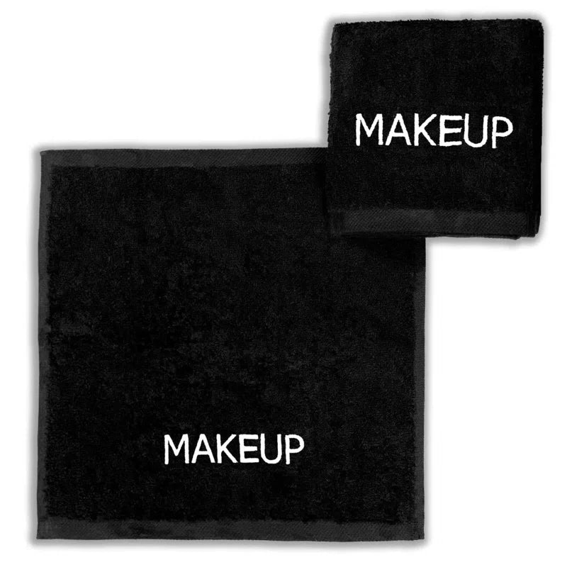 Corcino Premium Black Makeup Remover Towels | 100% Cotton, Washcloths Set