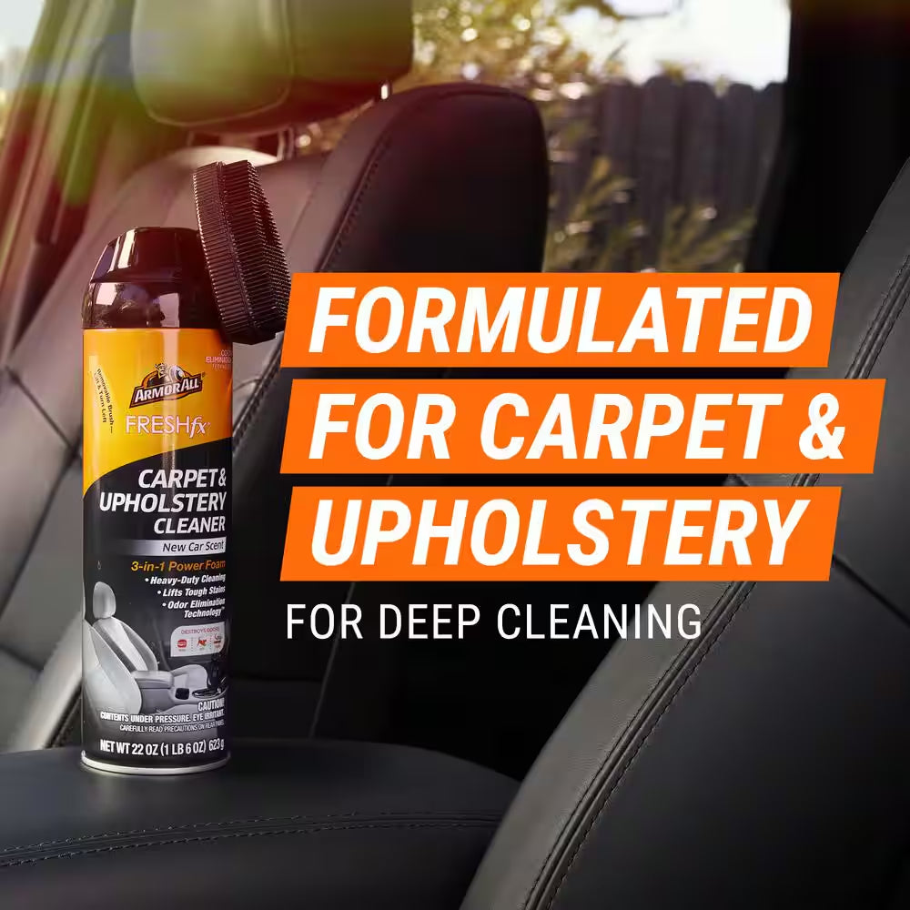 Fresh Fx 22 Oz. Power Foam Carpet and Upholstery Cleaner - New Car Scent