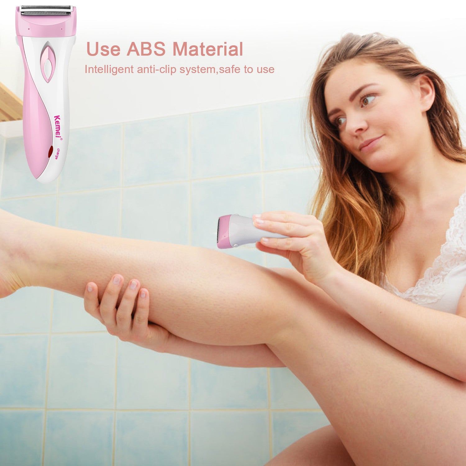 Electric Shavers Womens' Razor Cordless Female Epilator 3 Blade Trimmer