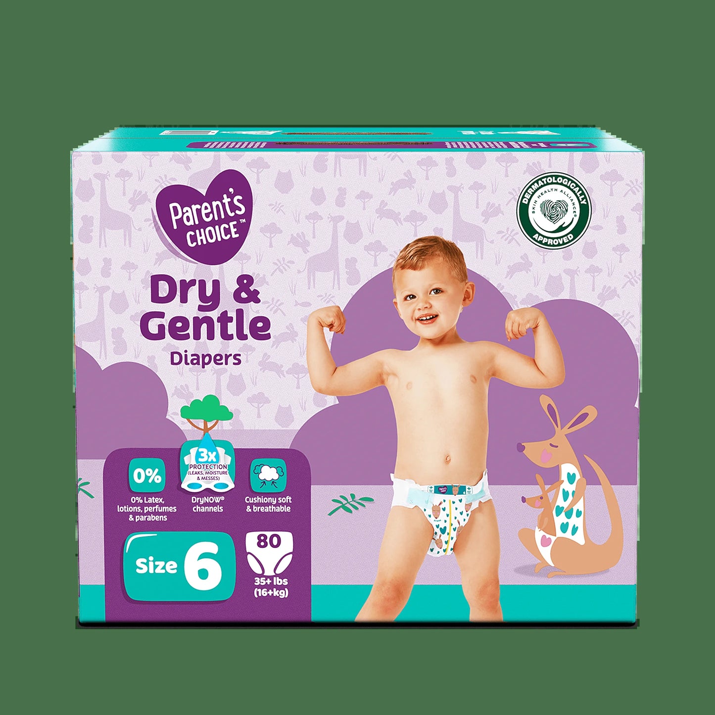 Dry & Gentle Diapers Size 6, 80 Count (Select for More Options)