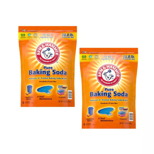 10.8 Lbs. Pure Baking Soda Resealable Bag, (2-Pack)