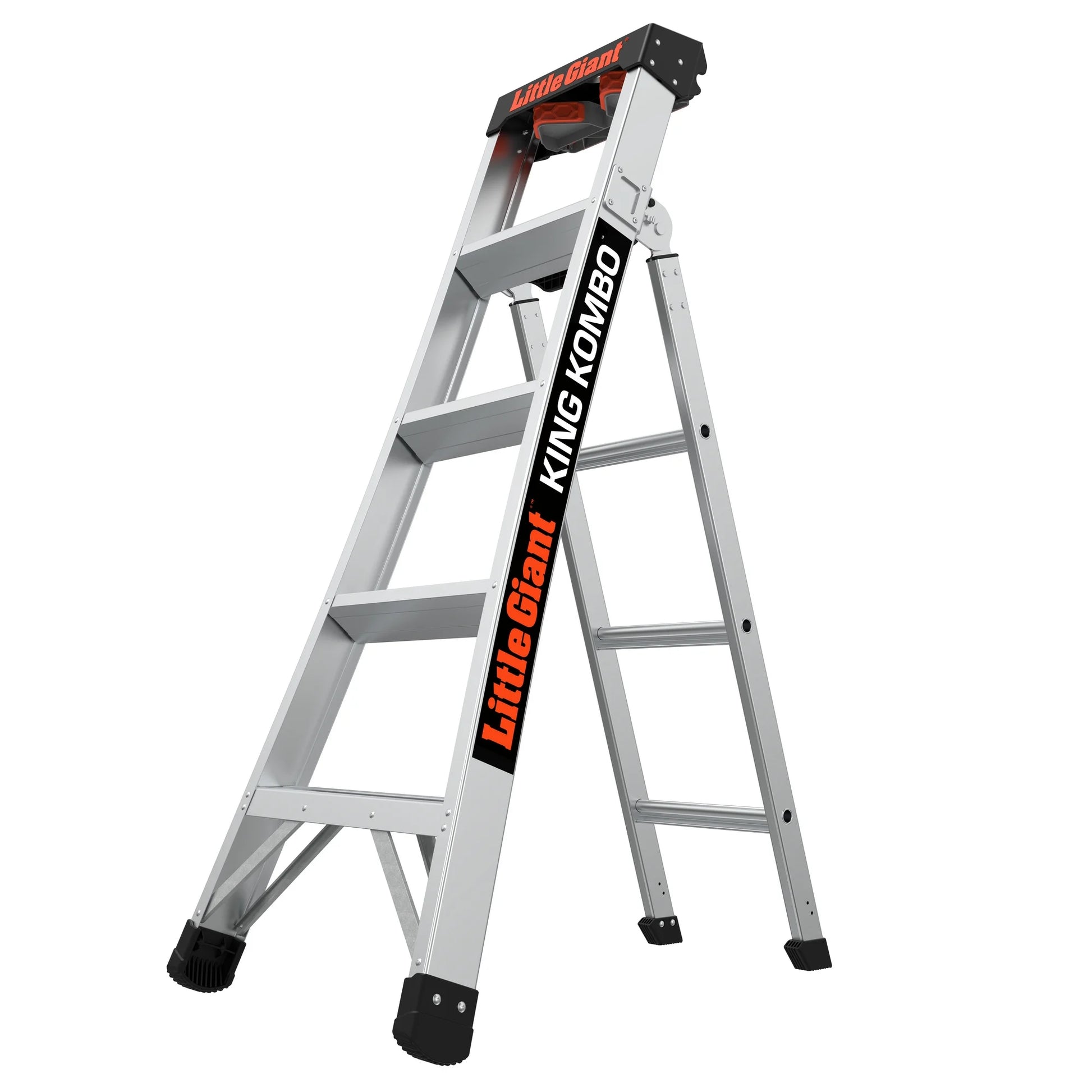 King Kombo 3-In-1 Aluminum Ladder, 5 Ft–8 Ft Extension, 300 Lb Load Capacity, 11 Ft 4 in Reach