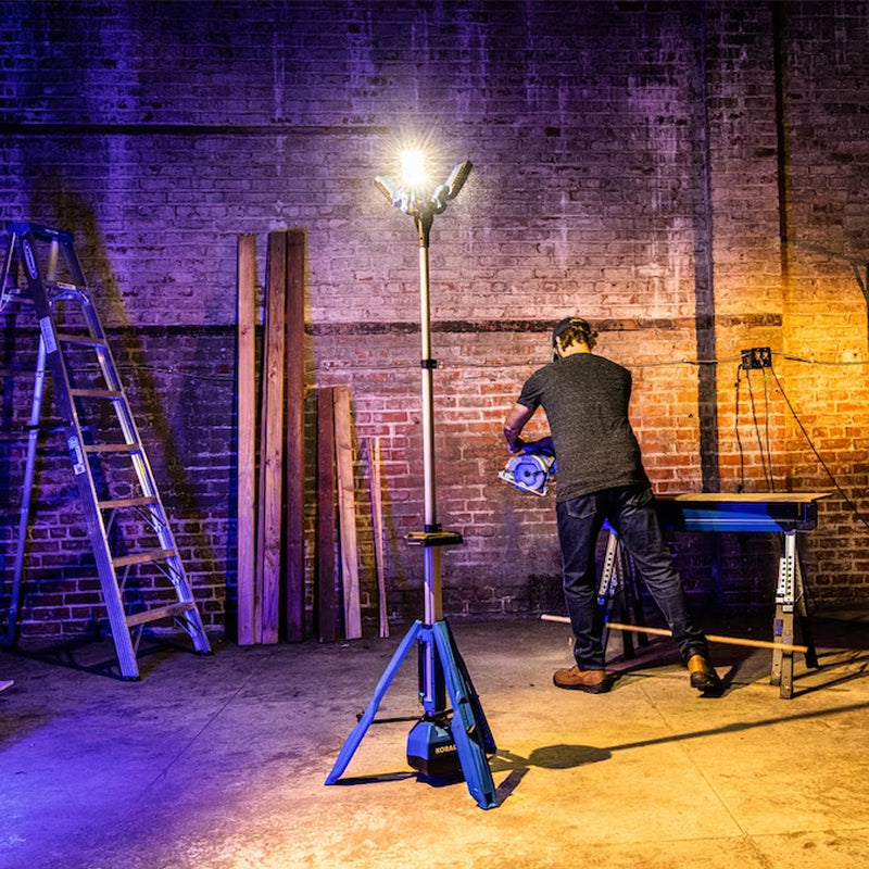 24-Volt 3000 -Lumens LED Battery-Operated Stand Work Light