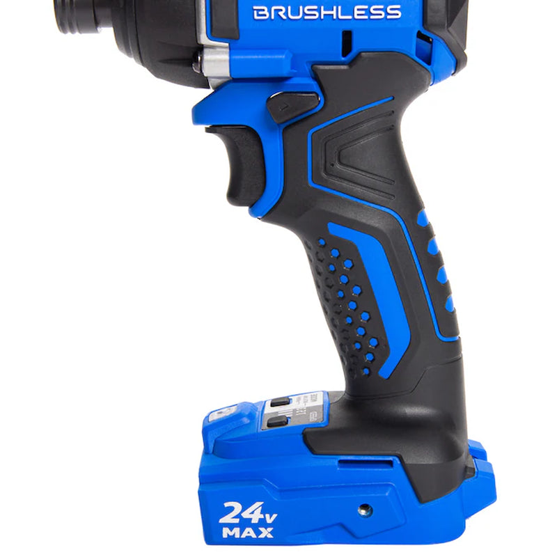 24-Volt 1/4-In Brushless Cordless Impact Driver (Battery Included and Charger Included and Soft Bag Included)