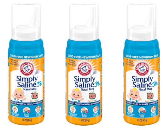 3 Pack - Arm and Hammer  Baby Nasal Relief Mist 1.6 Ounce Each