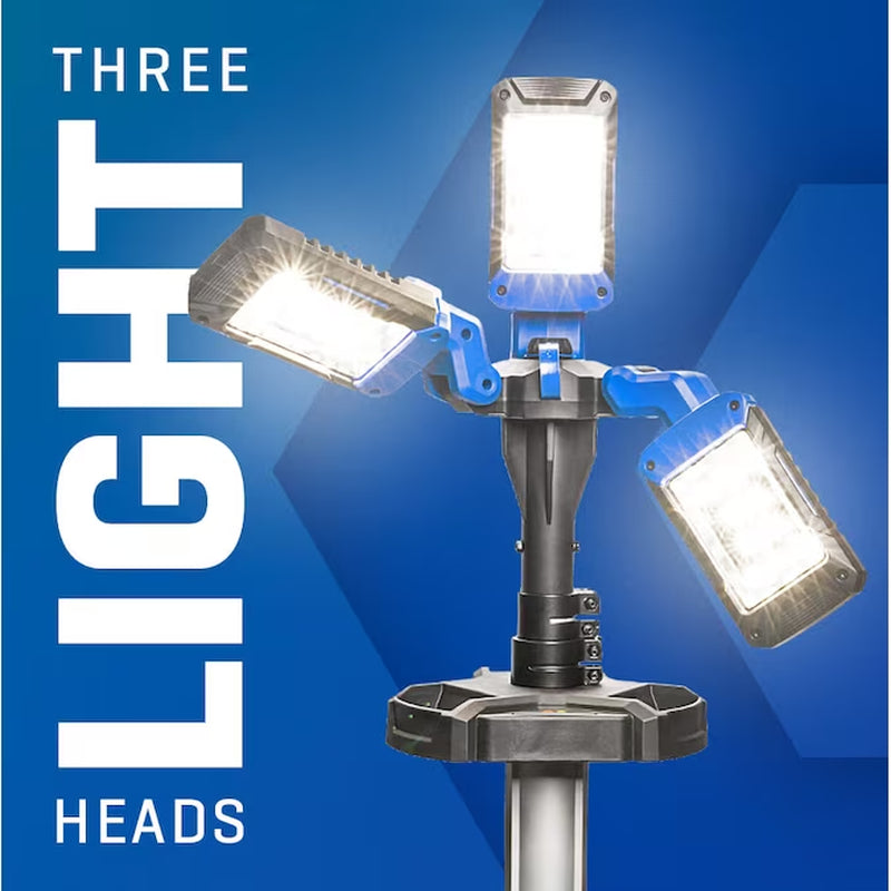 24-Volt 3000 -Lumens LED Battery-Operated Stand Work Light