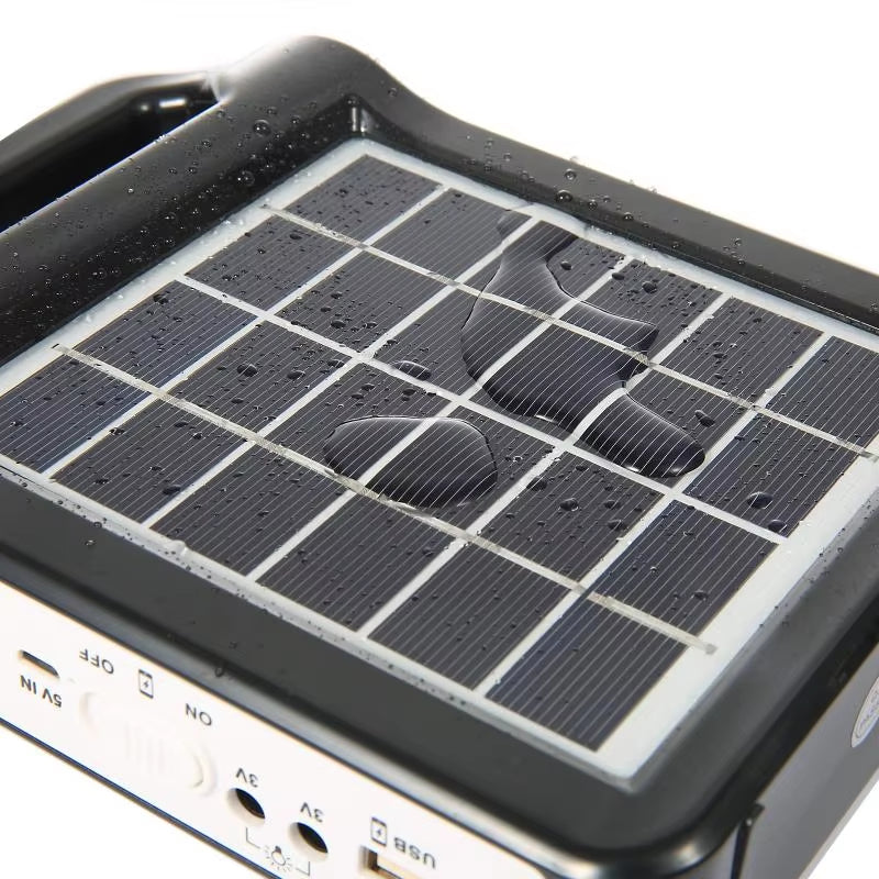 Portable 6V Rechargeable Solar Panel Power Storage Generator System USB Charger with Lamp Lighting Home Solar Energy System Kit