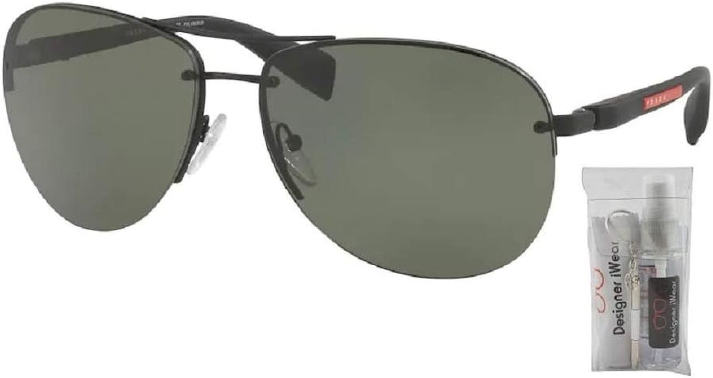 PS56MS Aviator Sunglasses for Men for Women+ BUNDLE with Designer Iwear Eyewear Kit
