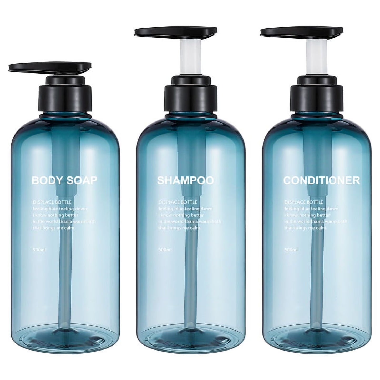 3 Pack Shampoo and Conditioner Dispensers