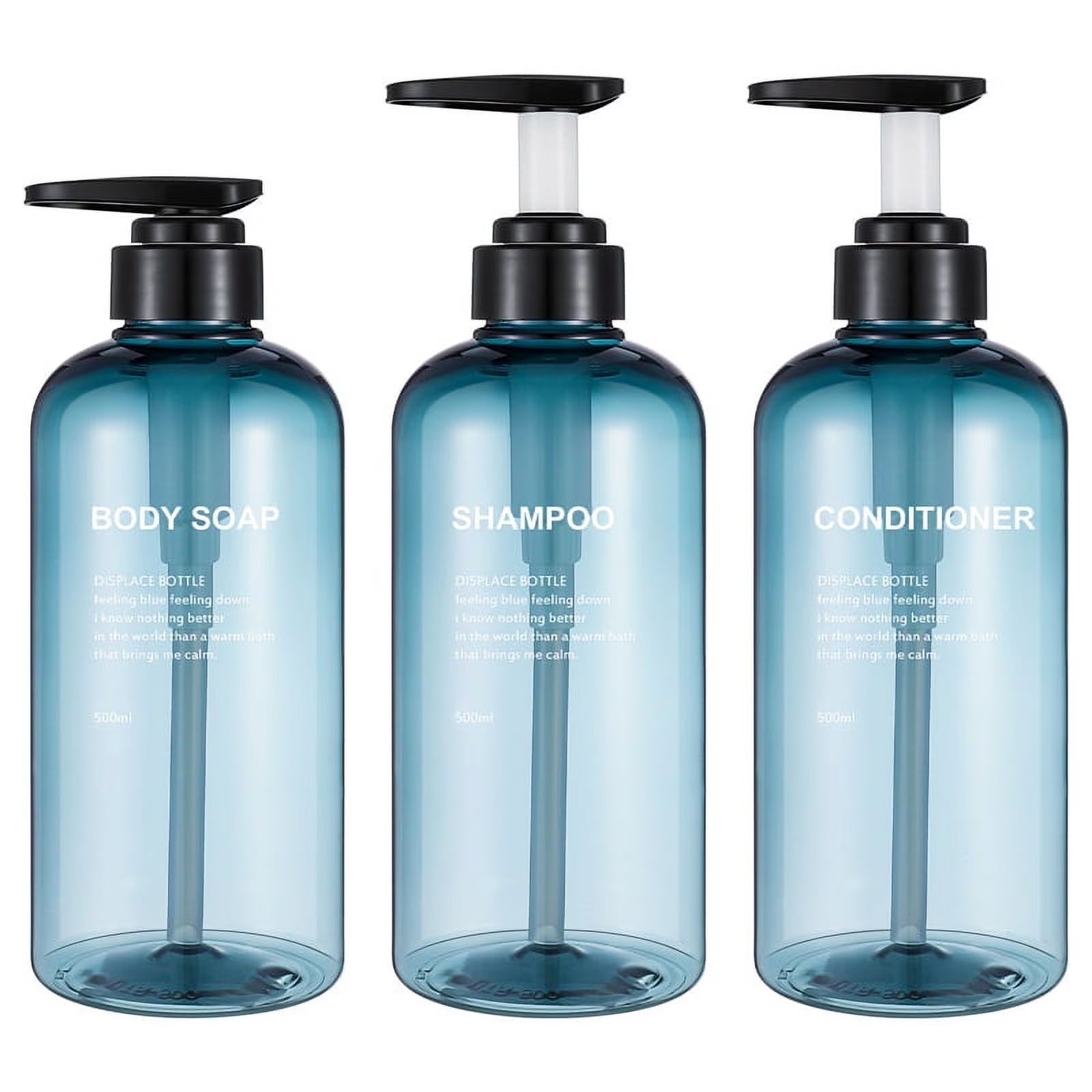 3 Pack Shampoo and Conditioner Dispensers