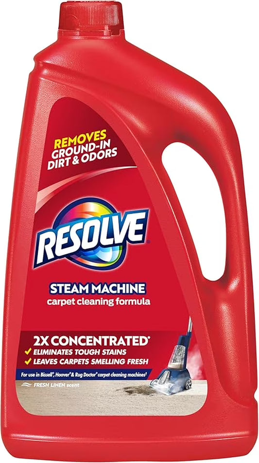 2X Carpet Stain Cleaner Solution and Odor Remover Steam Machine Concentrate, 60 Oz
