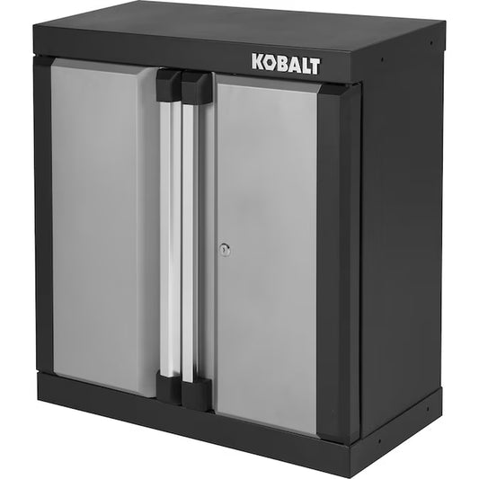 28-In W X 28-In H X 12.5-In D Wall-Mounted Steel Garage Cabinet in Silver
