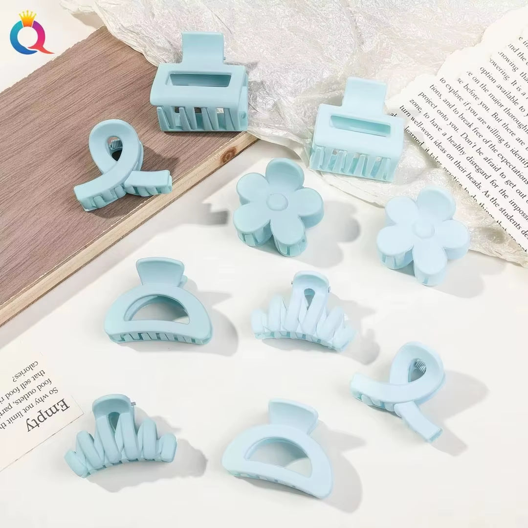 10 Pcs Mixed Colors Middle Hair Claw Clips Non-Slip Strong Hold Clips for Women and Girls Thin Thick Hair