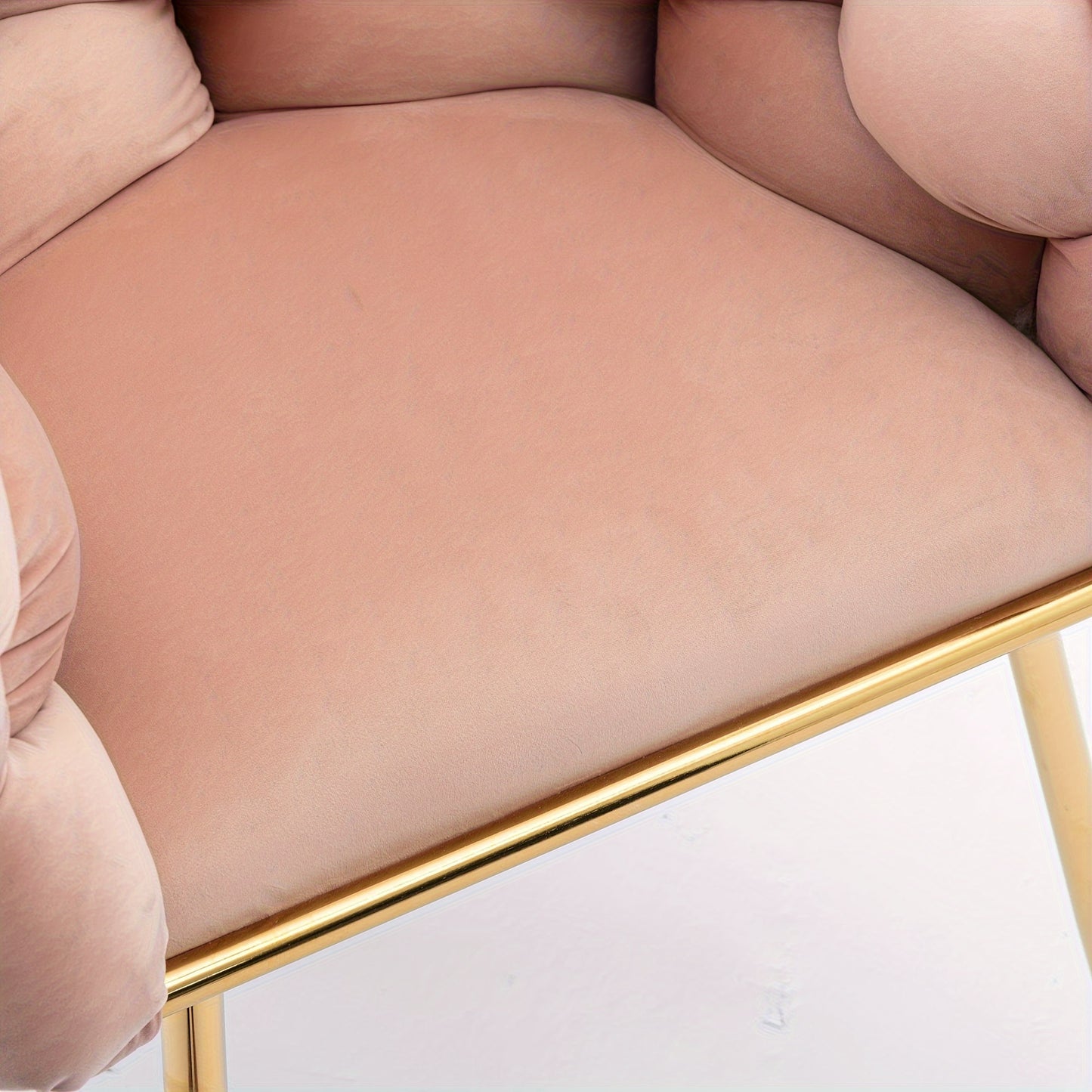 2Pcs Modern Luxury Velvet Sofa Chair Comfy Upholstered Vanity Chairs Bedroom Dining Chairs with Golden Metal Legs Vanity Desk Chair, Accent Desk Chair Dining Room