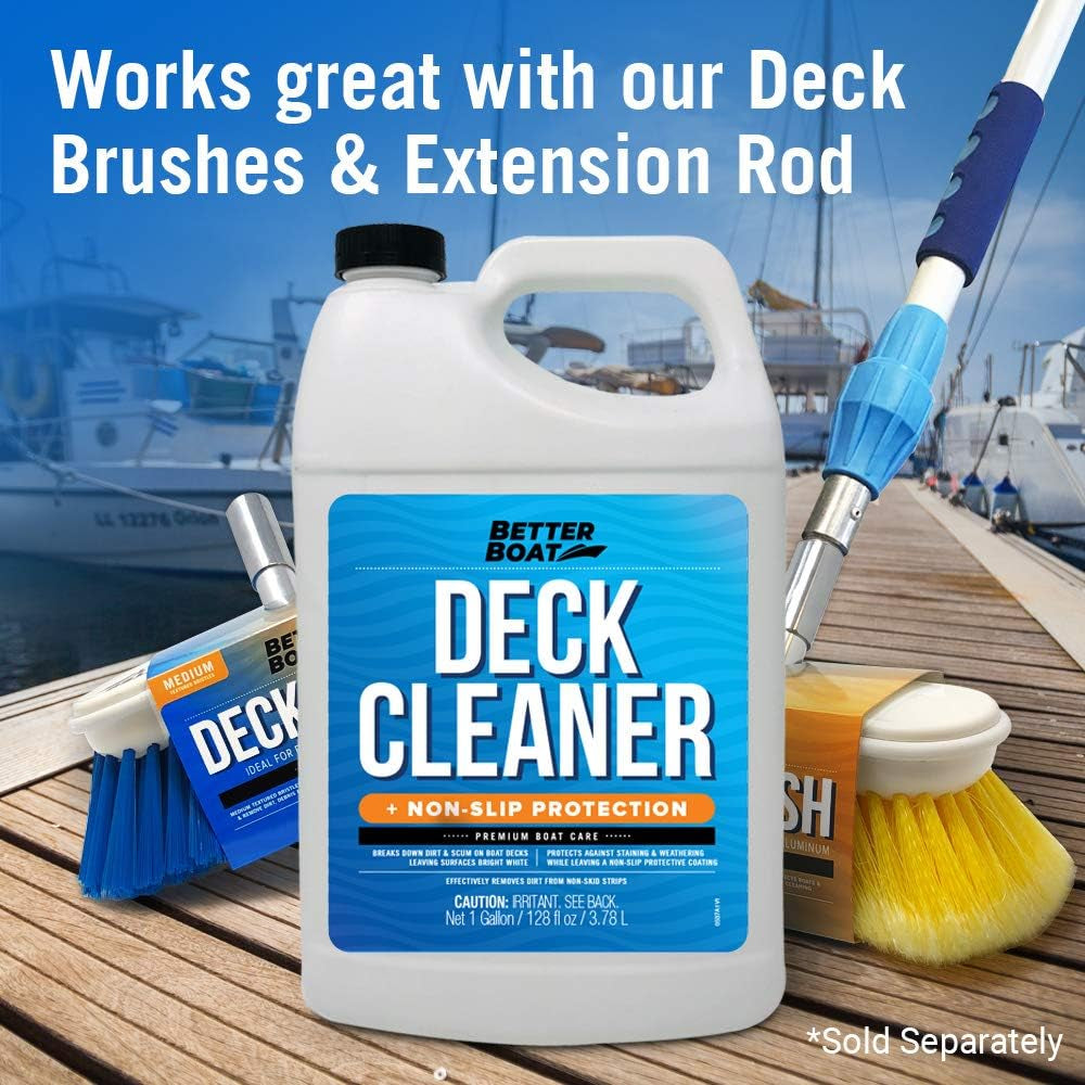 Boat Non-Skid Deck Cleaner, Marine-Grade, for Fiberglass, Aluminum, Plastic, Vinyl, Composite Floors & Hulls, Wash Soap & Sealant Cleaning Supplies