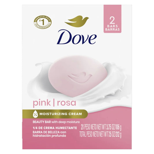 Beauty Bar Women'S Bath Soap Pink Rosa, 3.75 Oz 2 Bars