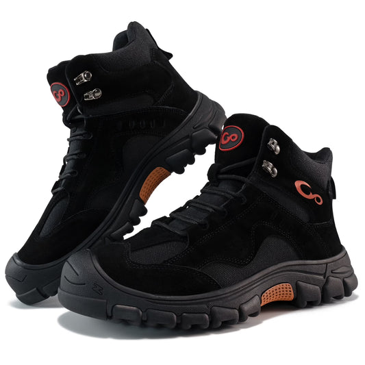 Steel Toe Work Boots for Men Safety Industrial Construction Shoes