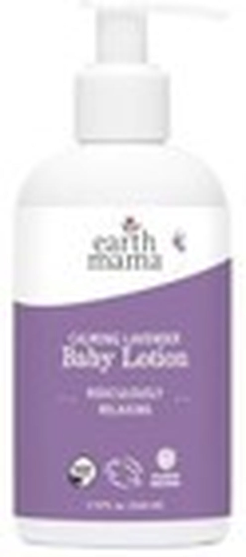 Earth Mama Calming Lavender Baby Lotion 8 Fl Oz Organic Moisturizer Safe for ...