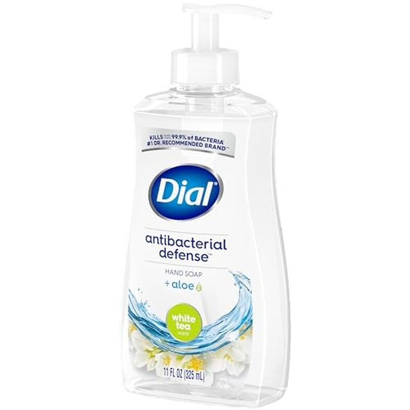 Dial Antibacterial Defense Hand Soap 11 Fl Oz Pack of 4 White Tea Scent