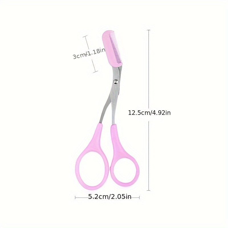 Eyebrow Shaping Scissors with Comb - Precision Facial Hair Removal & Grooming Tool, Fragrance-Free Cosmetic Accessory