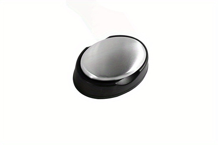 1pc Stainless Steel Deodorant Soap Bar, Oval Hand Odor Remover, Metal Deodorizing Soap for Kitchen and Chef Use