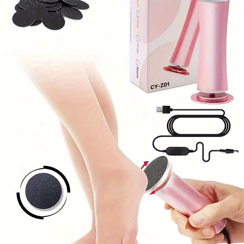 Deluxe Electric ⚡ Foot Grinder (60-Piece) Adjustable Speed Control, Durable Belt, and Ergonomic Design for Easy At-Home Foot Pedicure❤️ and Self-Care.