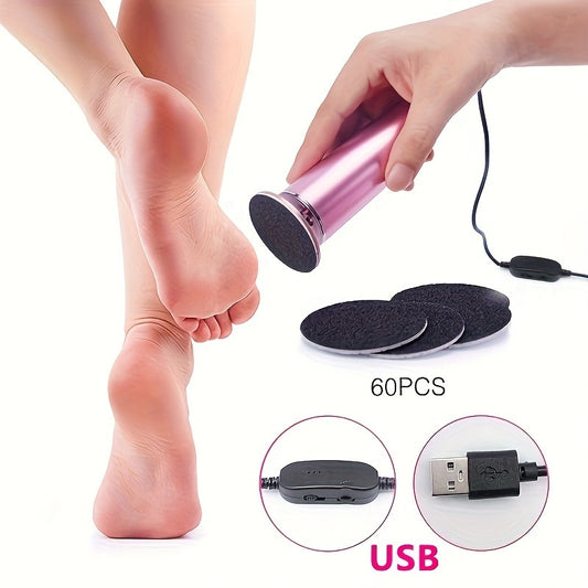 Deluxe Electric ⚡ Foot Grinder (60-Piece) Adjustable Speed Control, Durable Belt, and Ergonomic Design for Easy At-Home Foot Pedicure❤️ and Self-Care.