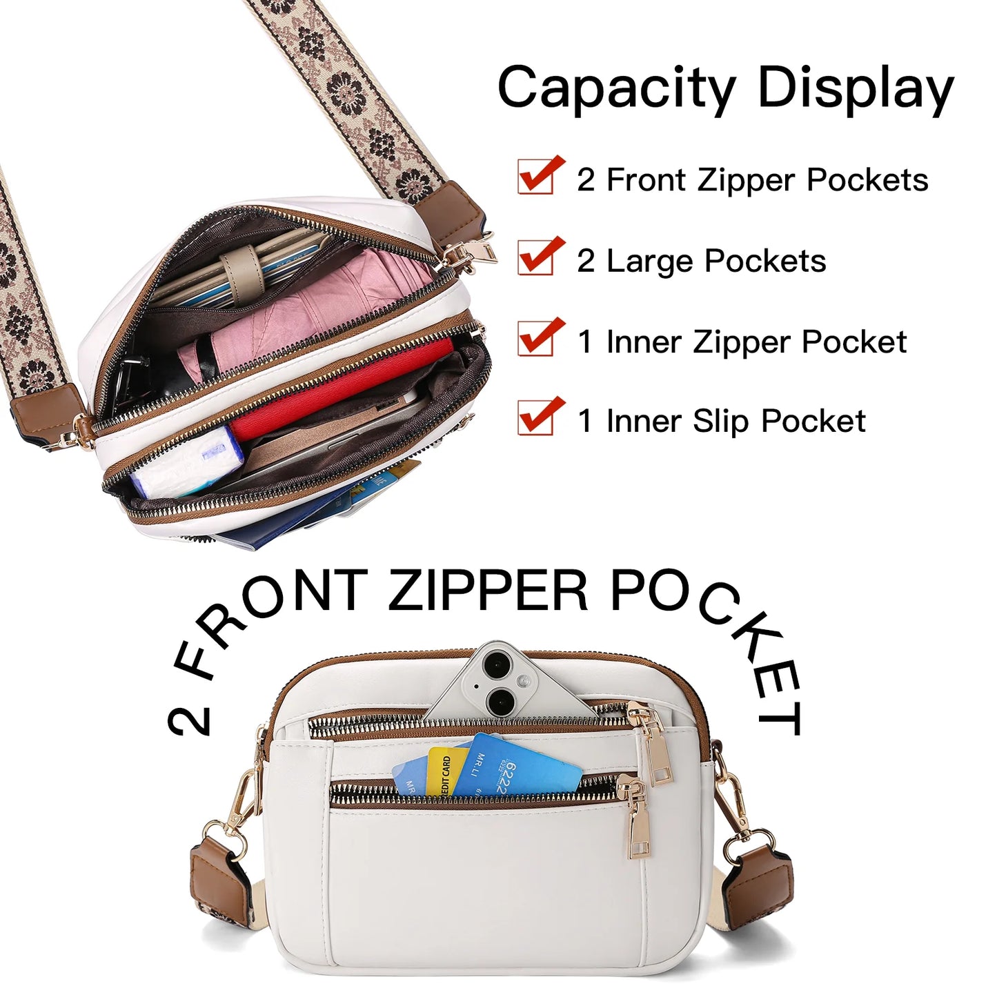 Cross Body Purses for Women Crossbody Bag, Small Crossbody Purses Leather Cross Body Bags Trendy Shoulder Handbags