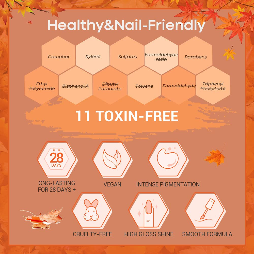 20 Colors Gel Nail Polish Kit, Fall Winter Gel Polish Set Soak off Nail Polish K