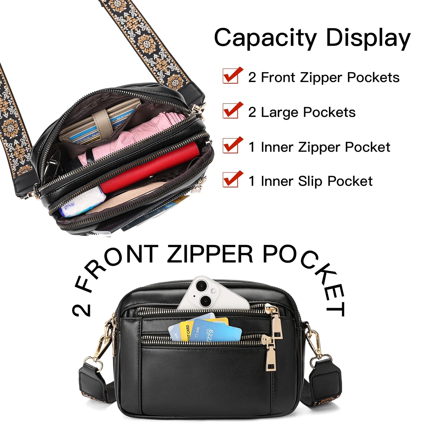 Cross Body Purses for Women Crossbody Bag, Small Crossbody Purses Leather Cross Body Bags Trendy Shoulder Handbags
