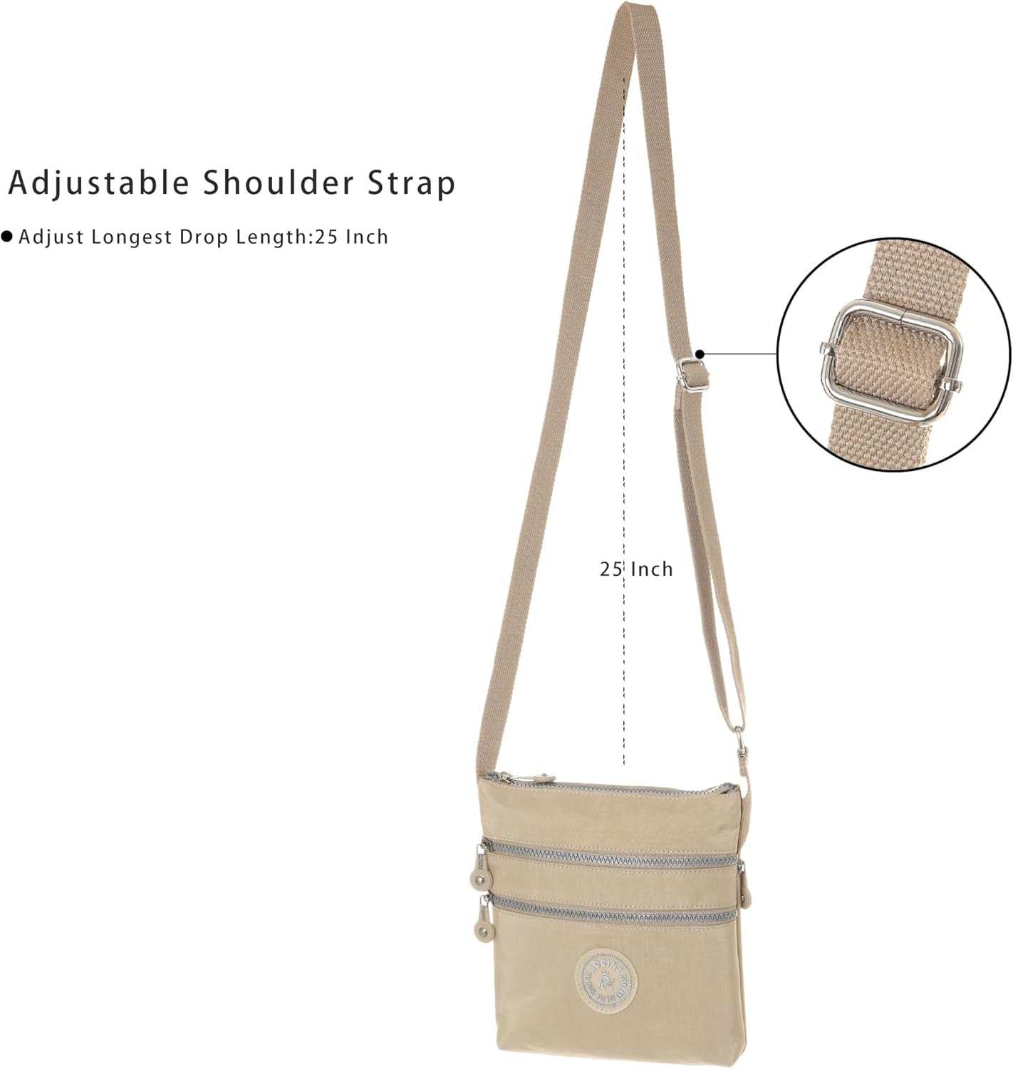 Crossbody Purses for Women Lightweight Small Travel Bag Shoulder Purses and Handbags with Multi Zipper Pockets