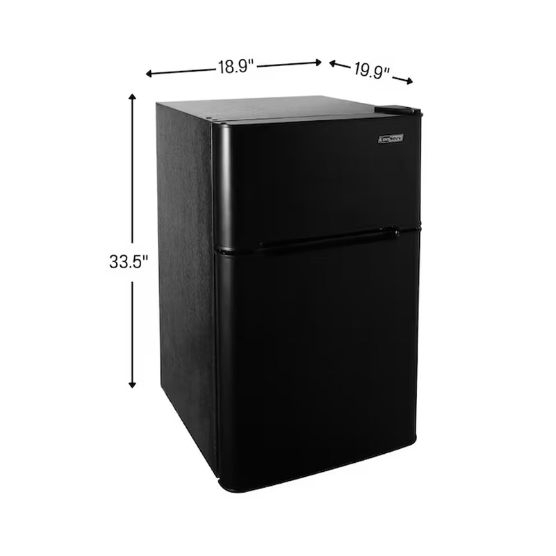 3.2-Cu Ft Mini Fridge with Freezer ( Black ) ENERGY STAR
