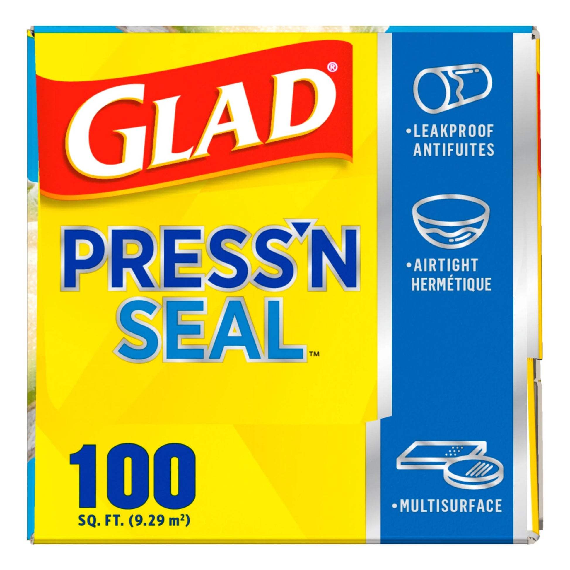 Press'N Seal Plastic Food Wrap, 100 Sq Ft Roll